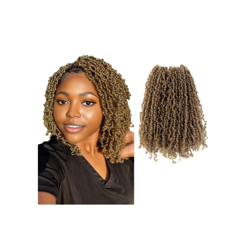 Locsbyhand Yanky Twist Crochet Hair 10 Pack 10 Inch Honey Blonde 27# Pre-Twisted